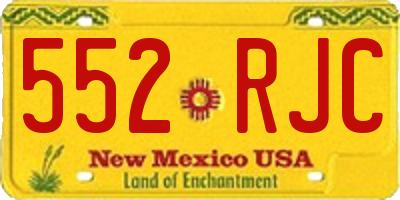 NM license plate 552RJC