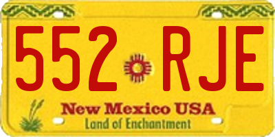 NM license plate 552RJE