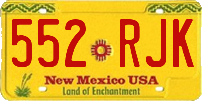 NM license plate 552RJK