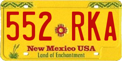 NM license plate 552RKA