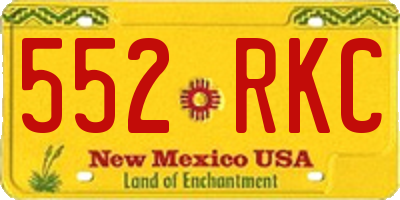 NM license plate 552RKC