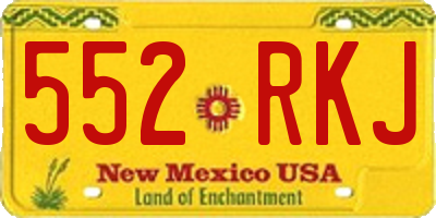 NM license plate 552RKJ
