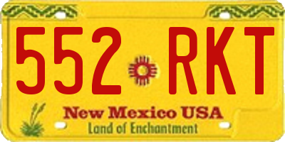 NM license plate 552RKT