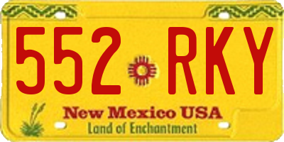 NM license plate 552RKY
