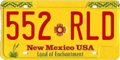 NM license plate 552RLD