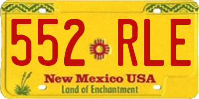 NM license plate 552RLE