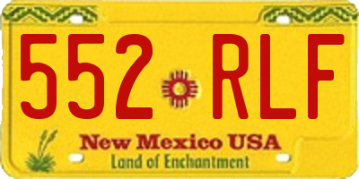 NM license plate 552RLF