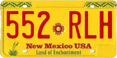 NM license plate 552RLH