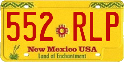 NM license plate 552RLP