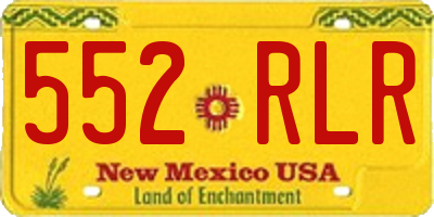 NM license plate 552RLR