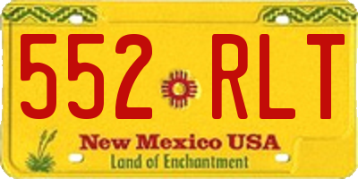 NM license plate 552RLT