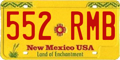 NM license plate 552RMB