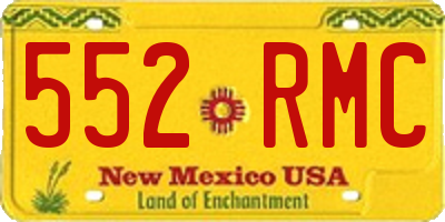 NM license plate 552RMC