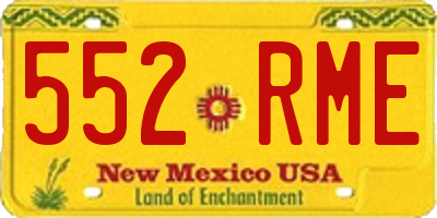 NM license plate 552RME