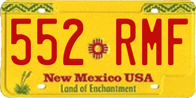 NM license plate 552RMF