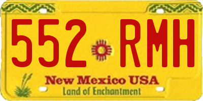 NM license plate 552RMH