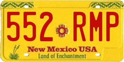 NM license plate 552RMP