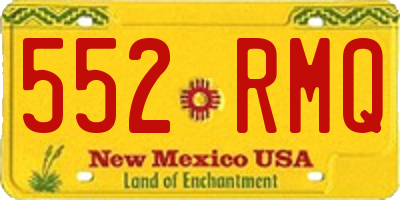 NM license plate 552RMQ