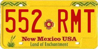NM license plate 552RMT