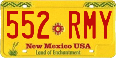 NM license plate 552RMY