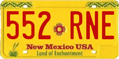 NM license plate 552RNE