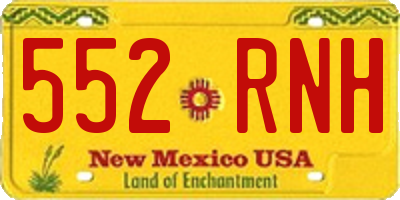 NM license plate 552RNH