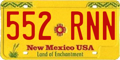 NM license plate 552RNN