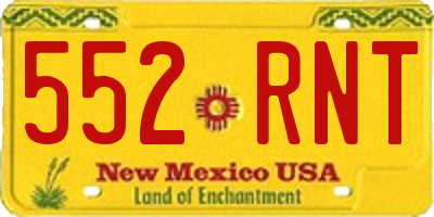NM license plate 552RNT