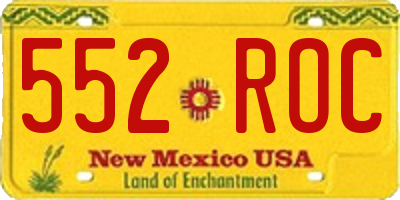 NM license plate 552ROC