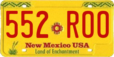 NM license plate 552ROO