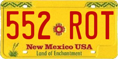 NM license plate 552ROT