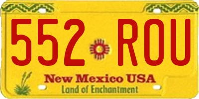 NM license plate 552ROU