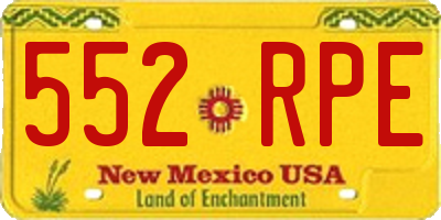 NM license plate 552RPE