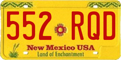NM license plate 552RQD