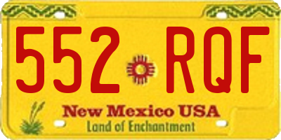 NM license plate 552RQF