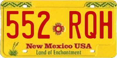 NM license plate 552RQH