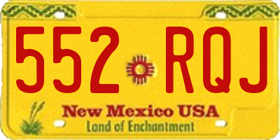 NM license plate 552RQJ