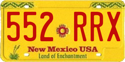 NM license plate 552RRX