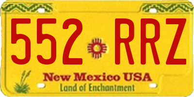 NM license plate 552RRZ