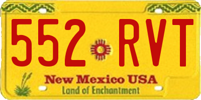 NM license plate 552RVT