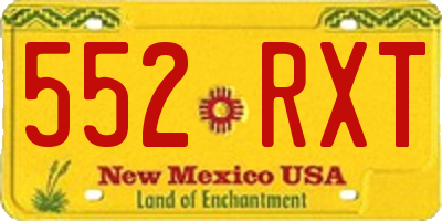 NM license plate 552RXT