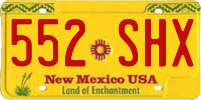 NM license plate 552SHX