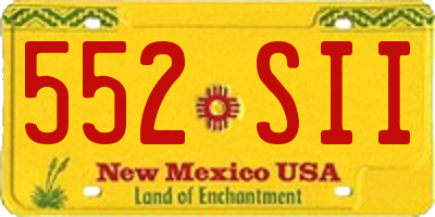 NM license plate 552SII