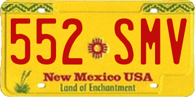 NM license plate 552SMV