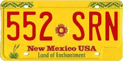 NM license plate 552SRN