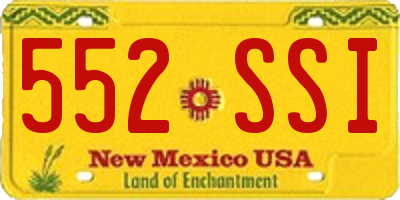 NM license plate 552SSI
