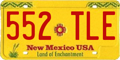 NM license plate 552TLE