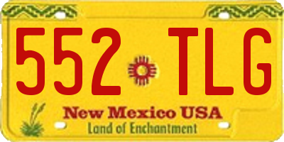 NM license plate 552TLG