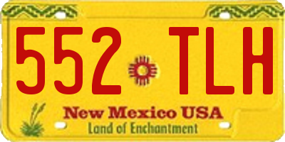 NM license plate 552TLH
