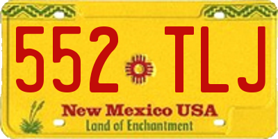 NM license plate 552TLJ